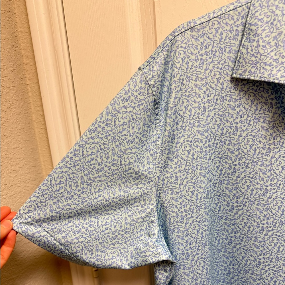 Peter Millar Blue Lizard Pattern Polo - image 6